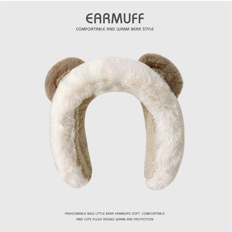 New cute bear earmuffs Thickened warm earmuffs for women