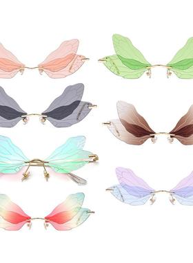 Vintage Wings Sun Glasses Fa无品牌/shion Luxury Men Women Me