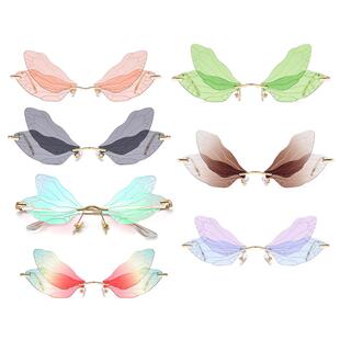 Vintage Wings Sun Glasses Fa无品牌/shion Luxury Men Women Me