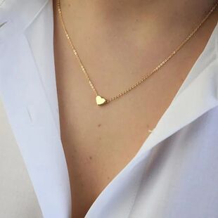 New Minimalist Clavicle Necklaces for Women Tiny Heart LOVE