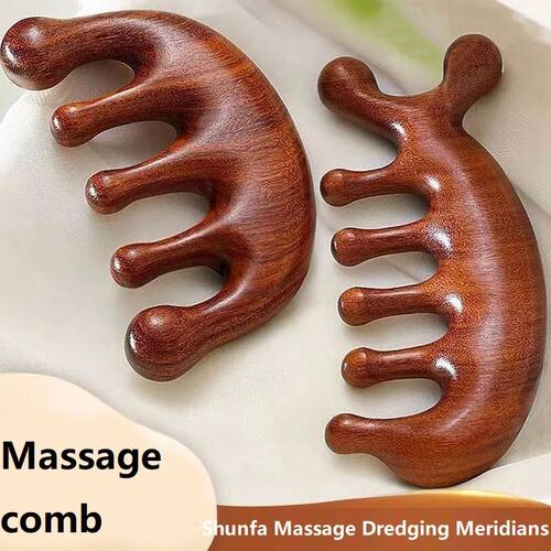 New Wooden Massage Wood Massager Comb Scalp Head Oil Massage