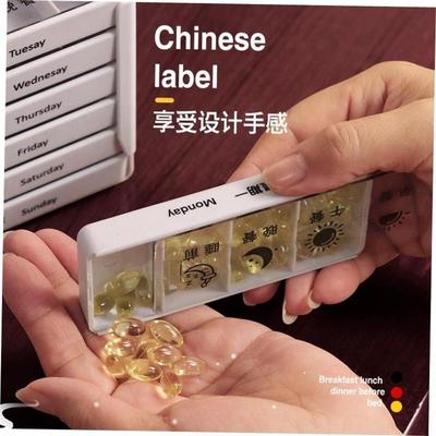 Pill Box Holder Weekly Medicine Storage Organizer Container