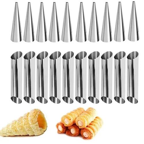 5/10Pcs Cream Horn Molds Stainless Steel Cone Tubular Shaped