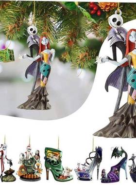 Nightmare Before Christmas Jack And Sally Hanging Ornament 1