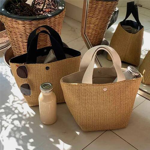 Beach Straw Shoulder Messenger Bag Women Bohemian Summer Wov