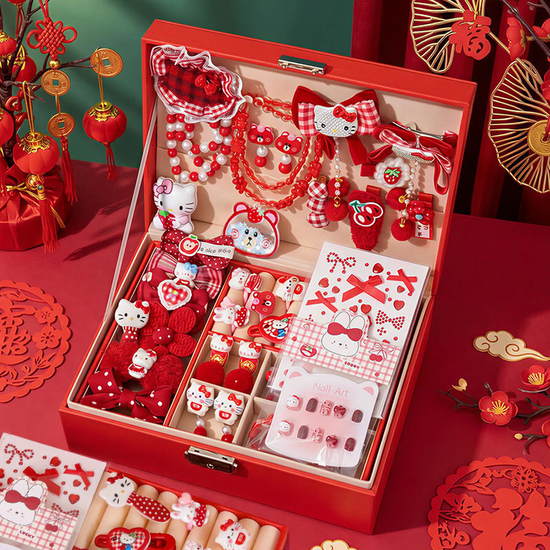 新年女童项链发饰礼盒过年2026新款生日礼物女孩子发光公主首饰盒,童装/婴儿装/亲子装,发饰,淘宝优惠券,粉丝福利购,淘宝优惠卷