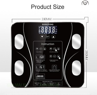 Scales Weighing Bathroom Body display Electronic Fat Smart