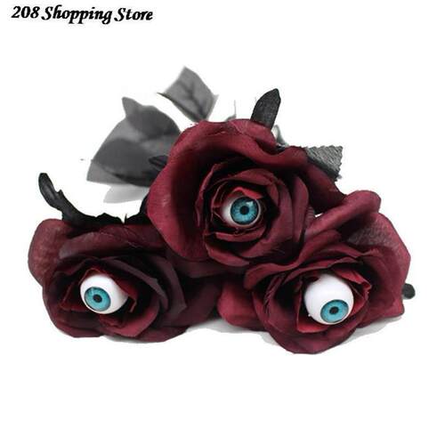 Horror Flower Rose Artificial Flower With Eyeball Halloween
