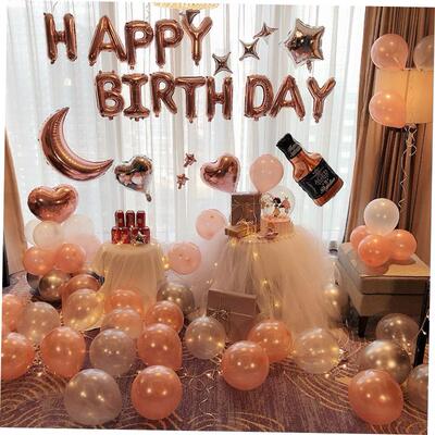 Adult happy birthday party decoration balloons female