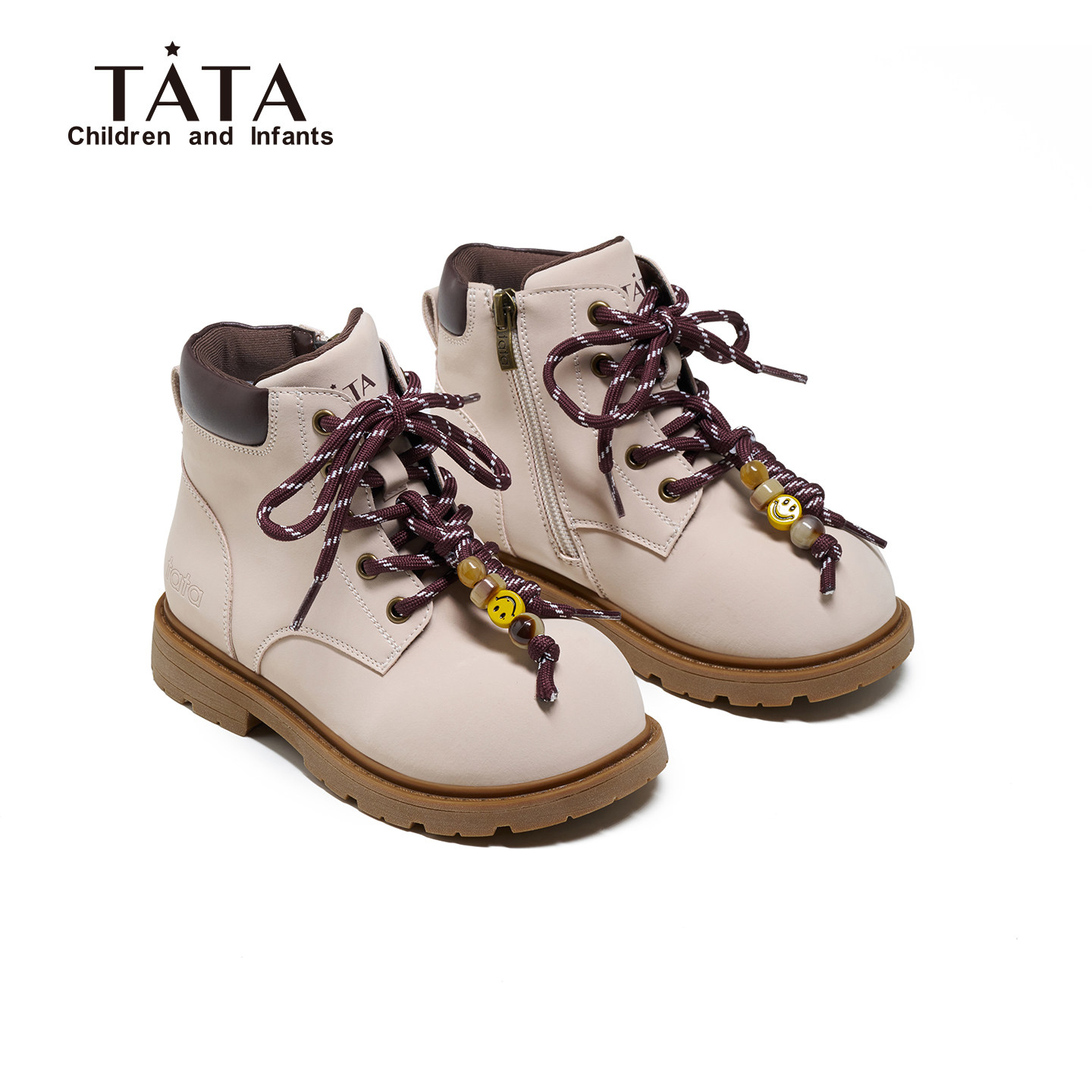 TATA他她童鞋儿童马丁靴冬户外女童工装靴宝宝加绒保暖大黄靴子,童鞋/婴儿鞋/亲子鞋,皮靴,淘宝优惠券,粉丝福利购,淘宝优惠卷