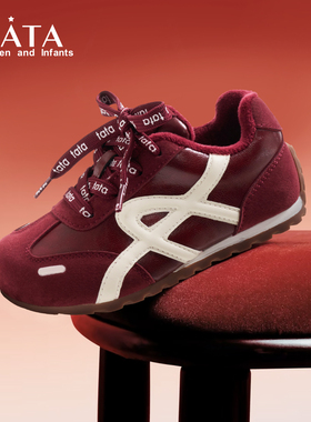 TATA他她童鞋儿童阿甘鞋加绒保暖板鞋女童德训鞋运动鞋棉鞋休闲鞋