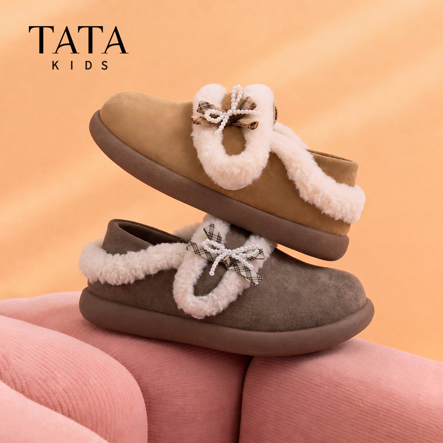TATA他她女童两穿加绒勃肯鞋