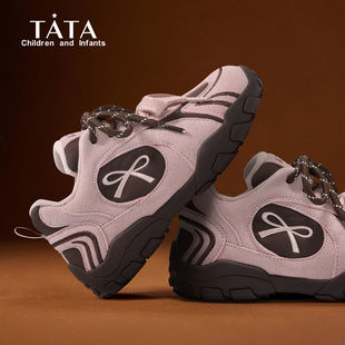 TATA他她童鞋女童运动鞋加绒秋冬阿甘鞋休闲鞋软底儿童鞋子户外鞋