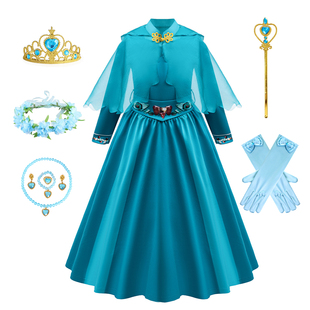 欧美菲奥娜公主裙女童cosplay角色扮演服装儿童动画片电影万圣节