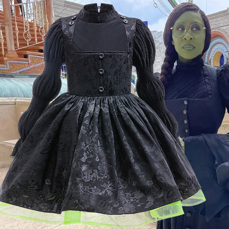 女童魔法坏女巫艾芙芭同款扮演服