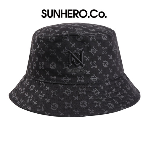 sunhero潮牌轻奢老花印花渔夫帽