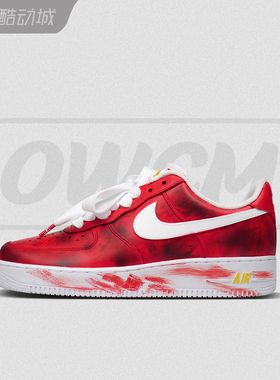 Nike Air Force1空军一号GD权志龙2.0红色涂鸦手绘男女款球鞋定制
