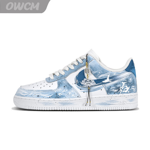 Nike Air Force 1 AF1空军一号马跃青云涂鸦休闲板鞋男女鞋定制鞋
