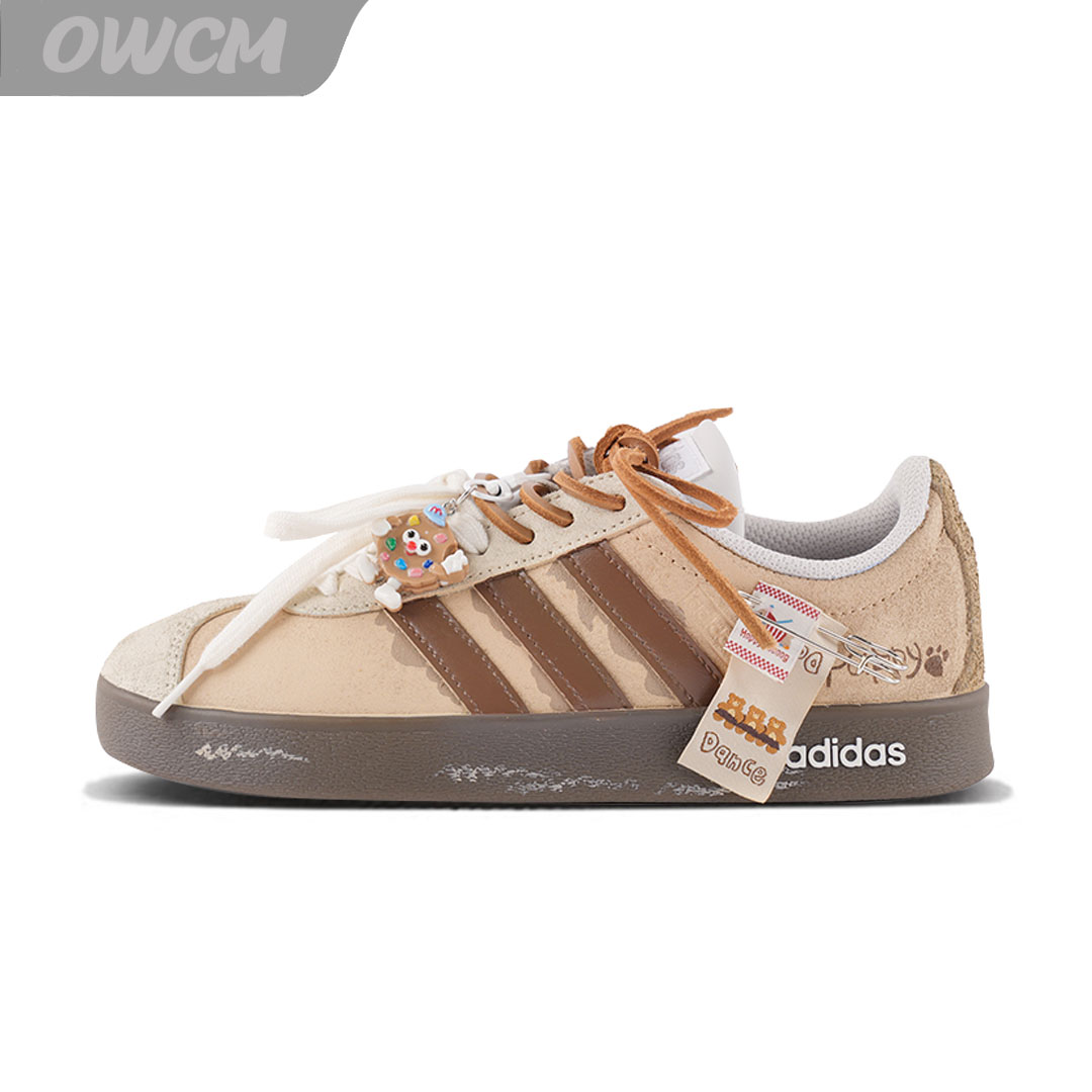 Adidas neo VL 小狗饼干趣味潮流时尚低帮百搭休闲板鞋女子定制鞋