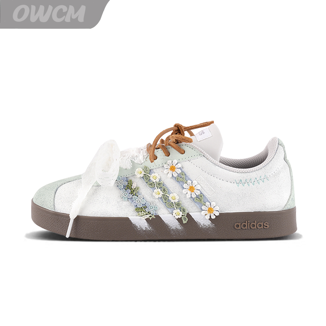 Adidas neo VL 南法迷情小清新潮流时尚百搭休闲板鞋女子定制鞋