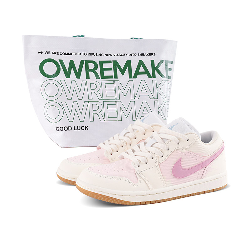 Jordan Air Jordan 1樱花颂 蜜桃粉多巴胺心动甜酷简约女款定制鞋