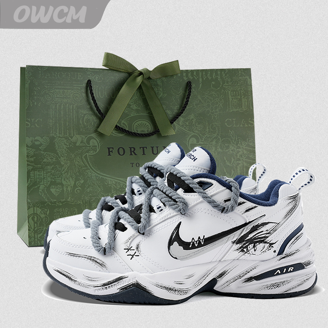 Nike Air Monarch4 时空瞳孔潮流复古增高老爹鞋男女鞋定制鞋