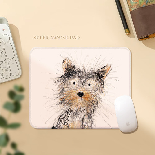 桔子猫防滑可爱小狗鼠标垫