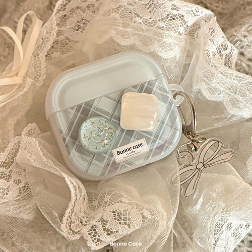 桔子猫AirPods保护壳日韩格纹