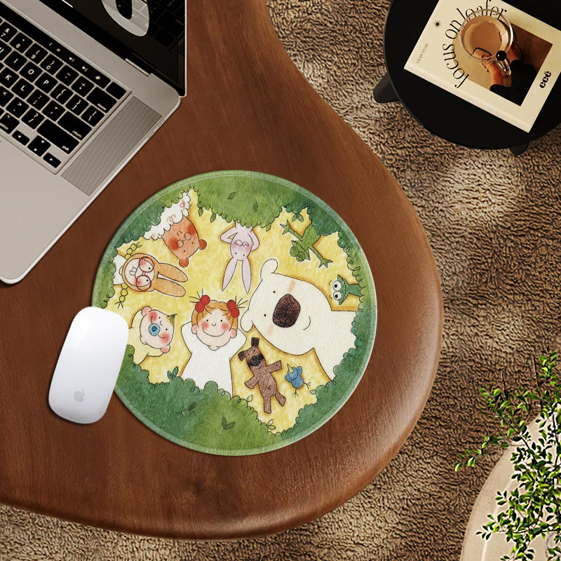 圆形鼠标垫女生小号锁边办公室桌垫创意高颜值鼠标垫子轻奢高级,电脑硬件/显示器/电脑周边,鼠标垫/贴/腕垫,淘宝优惠券,粉丝福利购,淘宝优惠卷