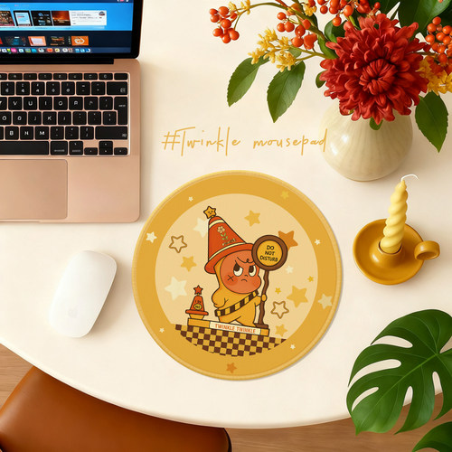 创意圆形防滑可爱办公鼠标垫