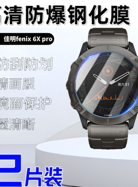 泰利蒙适用佳明fenix6钢化膜Fenix6pro手表膜飞耐时6s屏幕膜6Xpro抗蓝光贴膜SOLAR防刮保护膜6spro防爆水凝膜