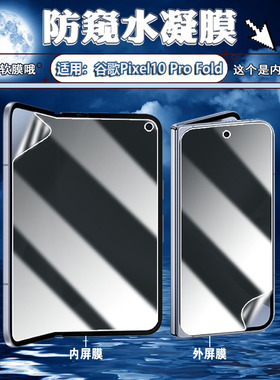 适用谷歌Pixel10ProFold防窥手机膜Pixel10ProFold折叠隐私防窥保护GM66V屏幕前后防刮水凝膜8英寸抗指纹软膜