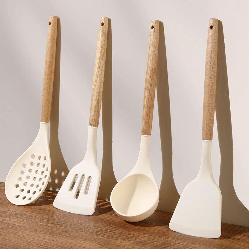 Non-stick silicone spatula heat resistant spatula soup spoon