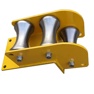 热销新款电缆放线滑轮重型合金钢轮管口 尼龙轮直跑三联滑车铁轮