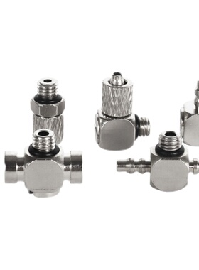 热销微型快拧气管快速接头PC4-M5宝塔直通弯头PL6-M5三通万向带密