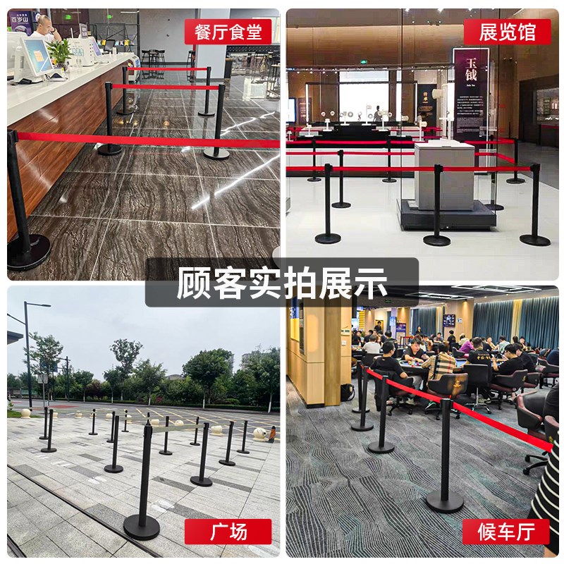 热销区域围栏伸缩隔离带一米线仓库护栏不锈钢栏杆拦截带警戒带警