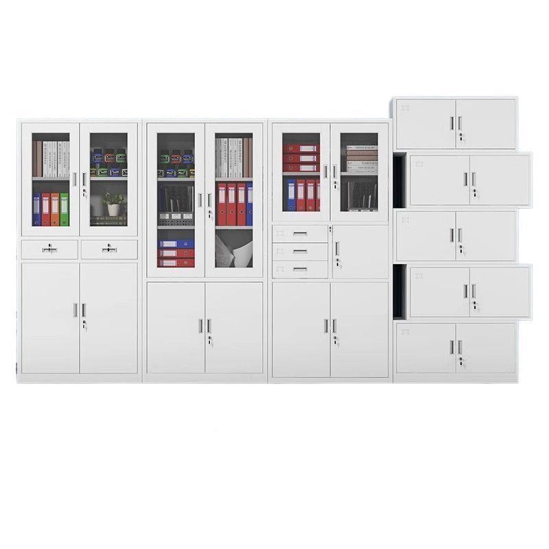 热销钢柜制加厚铁皮办公室文件财凭证柜带锁员工资CUD料柜更务衣