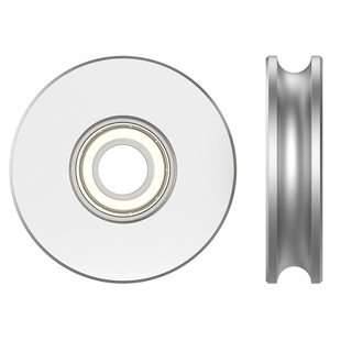 热销铝合金小滑轮u型轨道导轮被从动轮带轴承定滑轮惰轮导向皮带