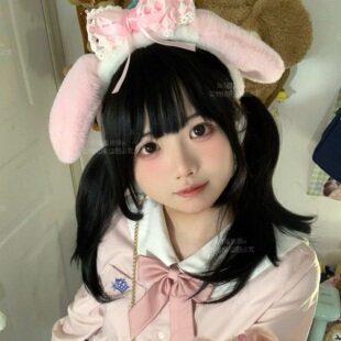 猫猫祟祟～美乐蒂可爱软妹发箍爱丽丝粉色垂耳兔玉桂狗lolita头饰