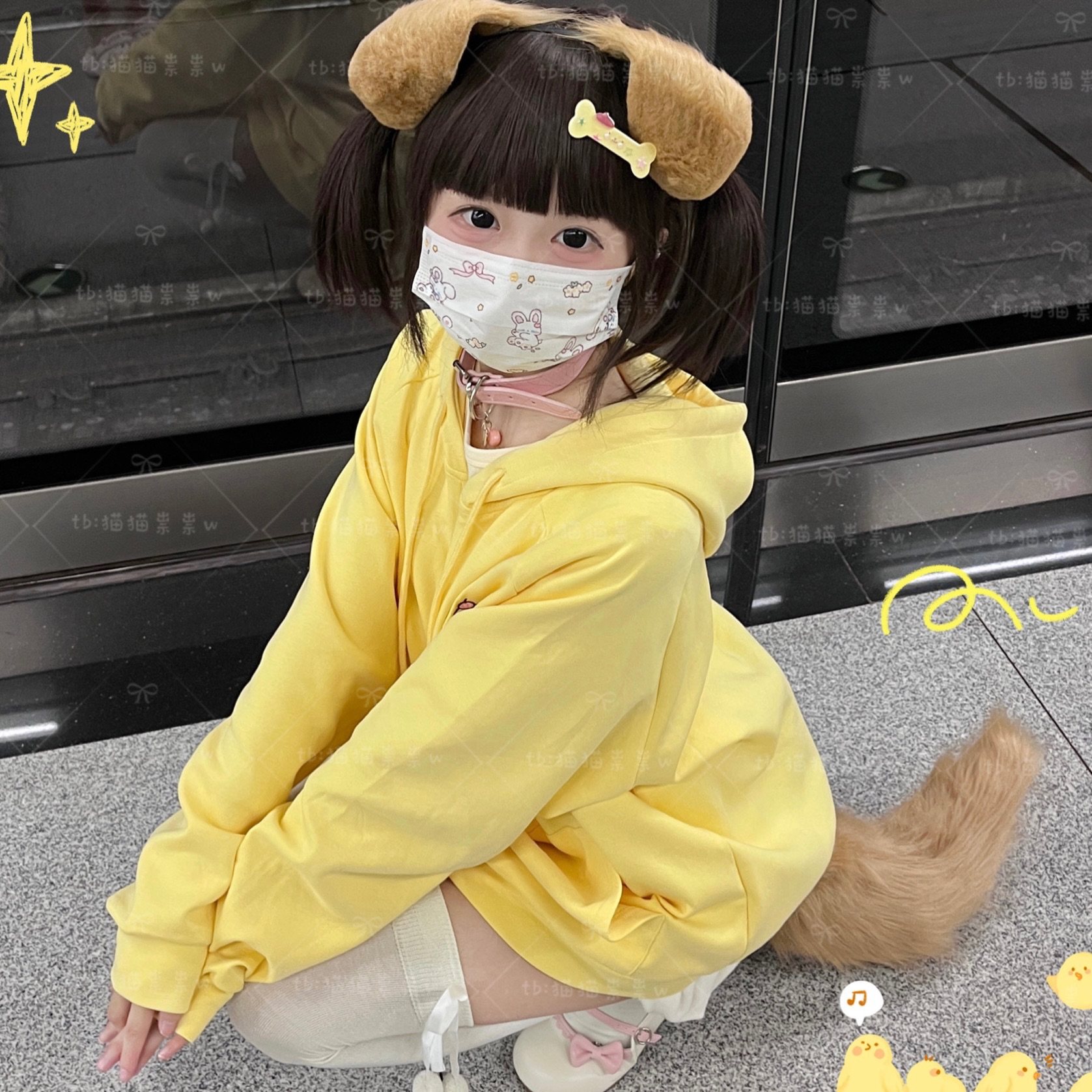 猫猫祟祟～puppy小狗耳朵尾巴手作兽耳兽尾可爱软妹发饰万圣节cos