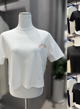 CK JEANS韩国代购26春47G850G女士韩版圆领百搭时尚短袖休闲T恤