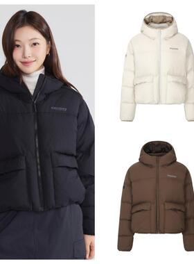 DISCOVERY韩国代购直邮25秋冬女户外短款鸭绒连帽羽绒服DWDJ9P056