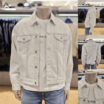 CK JEANS 韩国直邮代购26春4RF722G男棉翻领美式百搭休闲牛仔外套