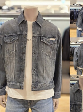 CK JEANS 韩国直邮代购26春4RF723G男棉牛仔外套90S卡车复古夹克