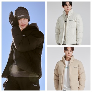 DISCOVERY韩国代购直邮24冬男士户外立领保暖简约短款鹅绒羽绒服