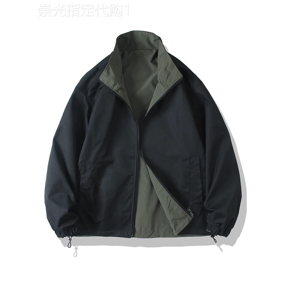 BOZZ BURY~山系 两面穿！户外立领外套男春秋季美式棒球服夹克潮