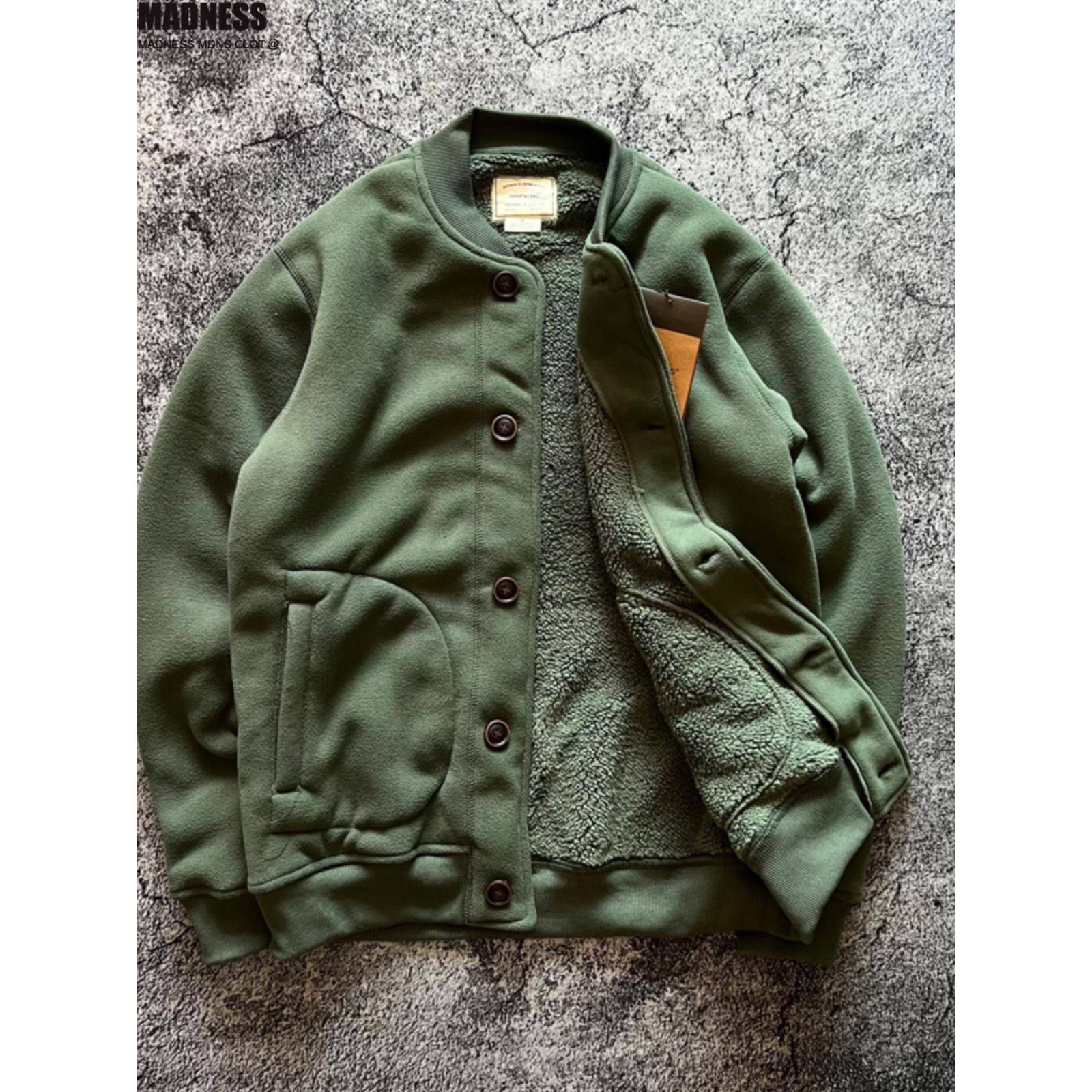 Madness Mdns Clot美式覆古秋冬加厚保暖夹克衫男士摇粒绒外套潮