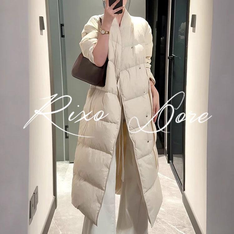 RIXO DORE法式冬季中长款高级羽绒服女新款时尚高级感设计感大衣