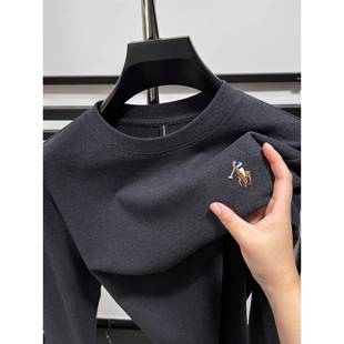 VIRRI CIAGA！双面德绒长袖t恤男秋冬季加厚保暖毛打底衫内搭舒适