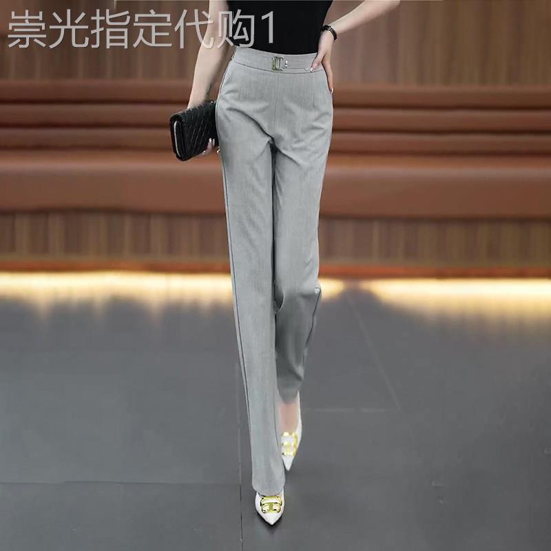 阔腿裤女夏季薄款2026新款冰丝棉麻休闲女裤高腰显瘦窄版直筒裤子